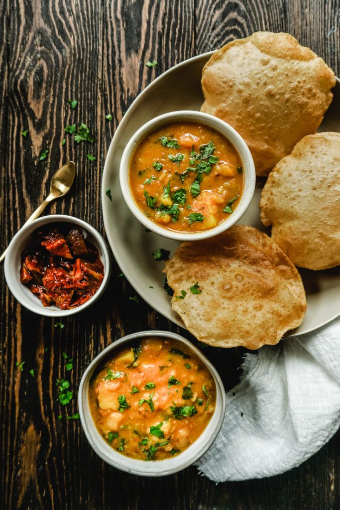 Poori with curry