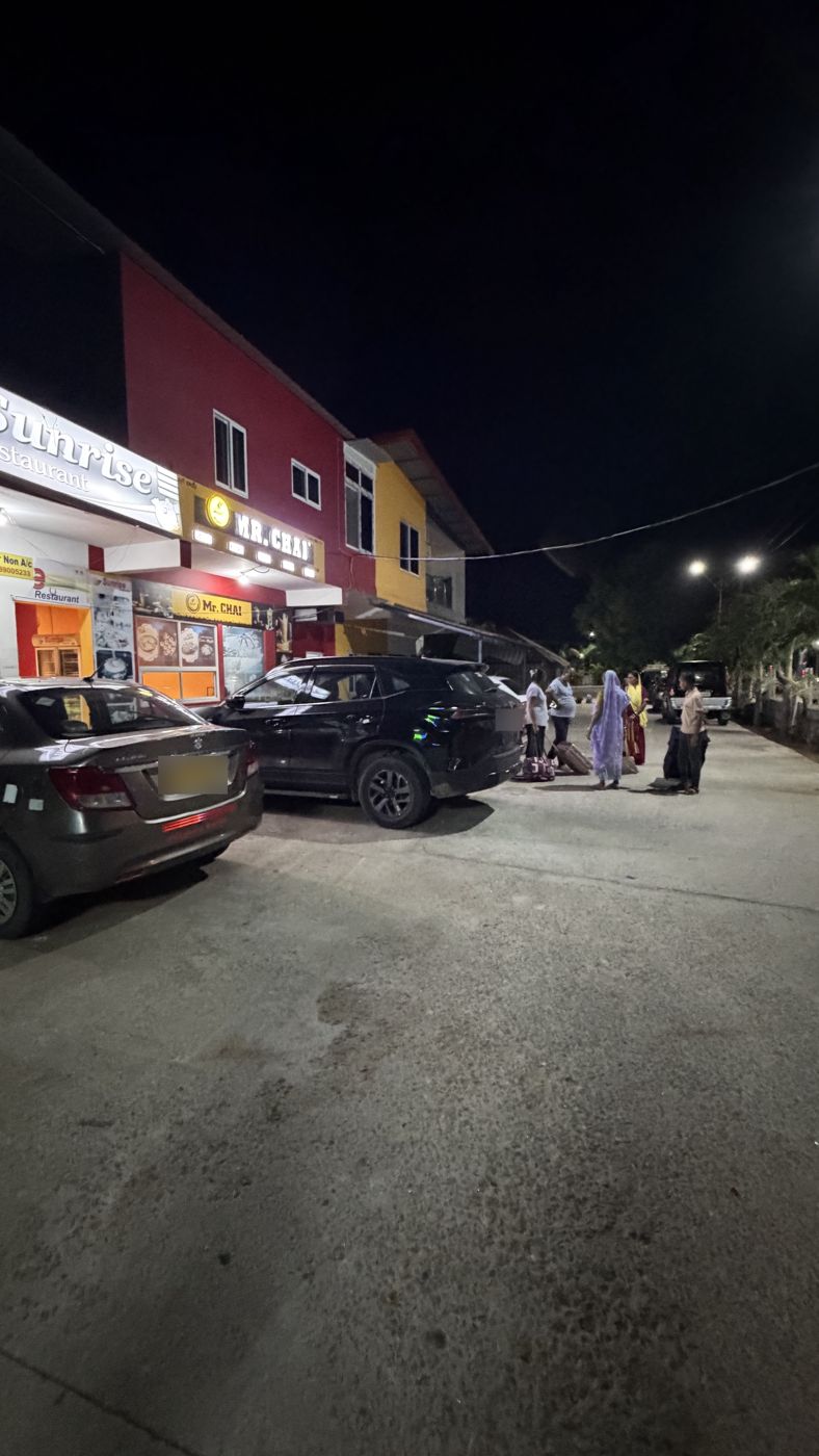 Guests arriving at night