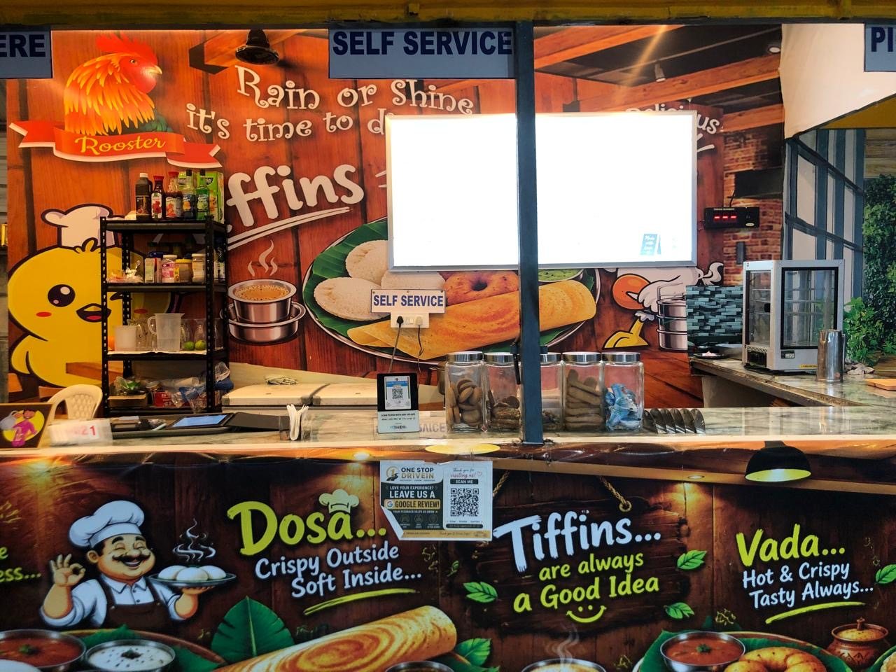 Self-service tiffin counter